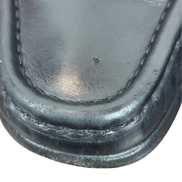 Vtg Gucci Black Leather Mocassino Pelle Mors Vit Bulgaro Horsebit Loafers Sz 6B
