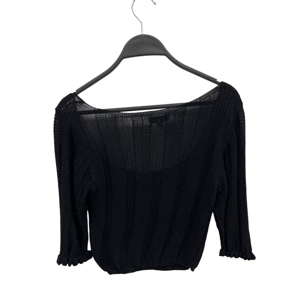 Black Knit 3/4 Sleeve Top By Topshop Size 8-10