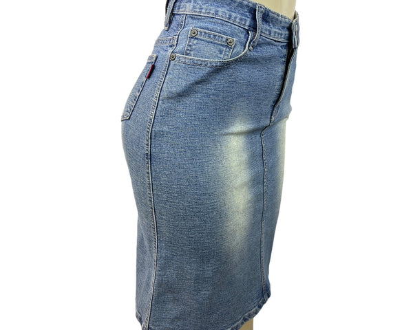 Disinu Jeans Women's Blue Denim Pencil Skirt Sz 27 (EUR 36)