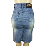 Disinu Jeans Women's Blue Denim Pencil Skirt Sz 27 (EUR 36)