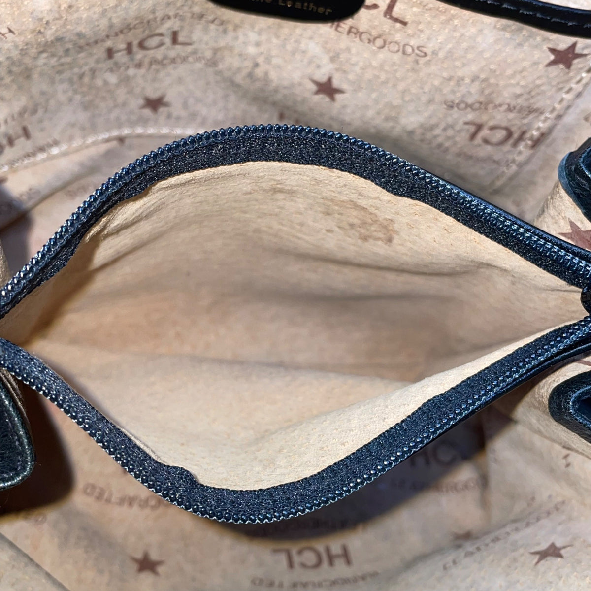 HCL Women’s Black Leather Gold Accents Handcrafted Shoulder Crossbody Bag