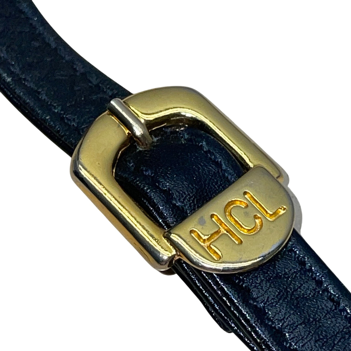 HCL Women’s Black Leather Gold Accents Handcrafted Shoulder Crossbody Bag