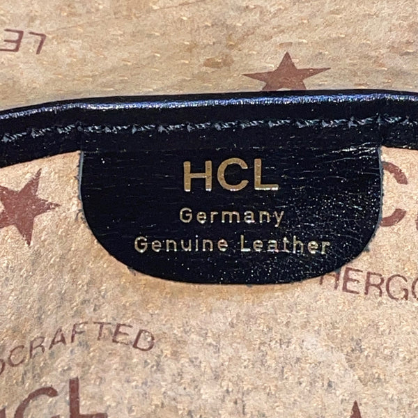 HCL Women’s Black Leather Gold Accents Handcrafted Shoulder Crossbody Bag