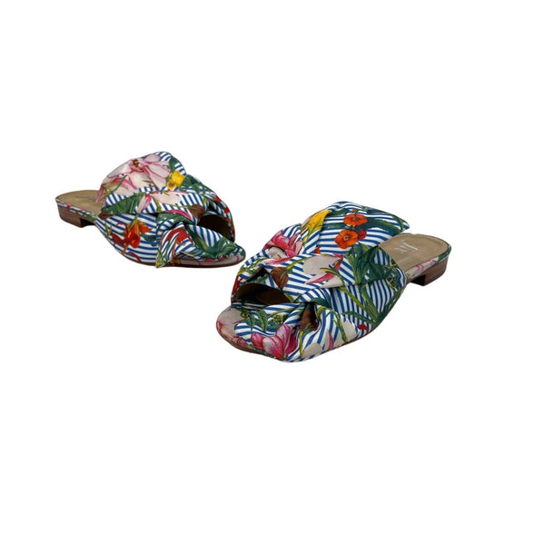 The Fix Women's Blue And Green Floral Naomi Sandals Sz 6.5M - NWB