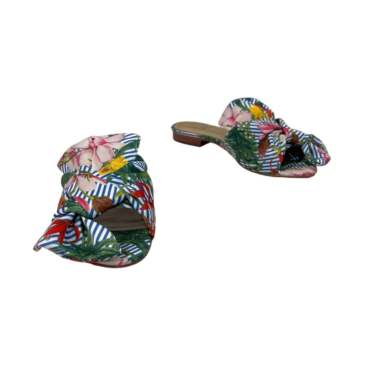 The Fix Women's Blue And Green Floral Naomi Sandals Sz 6.5M - NWB