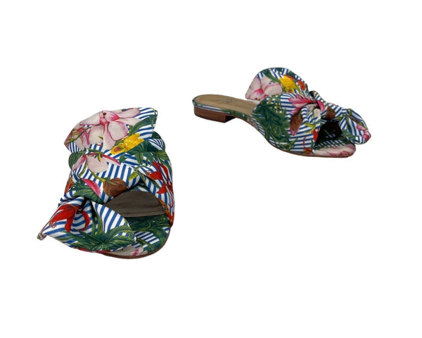 The Fix Women's Blue And Green Floral Naomi Sandals Sz 6.5M - NWB