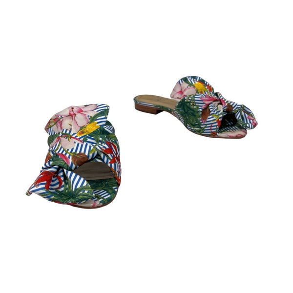 The Fix Women's Blue And Green Floral Naomi Sandals Sz 6.5M - NWB
