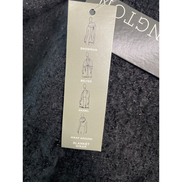 Covington Unisex Black Shawl Wrap Arround One Size New
