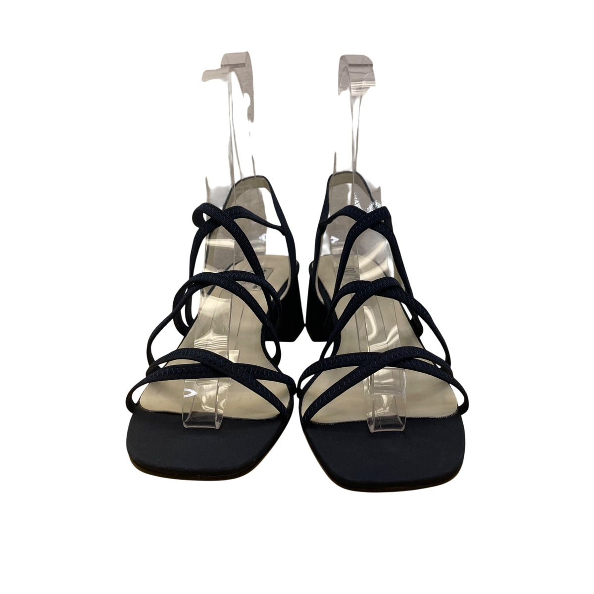 Prima Women’s Navy Strappy Block Heel Twiggy Sandals Size 8M