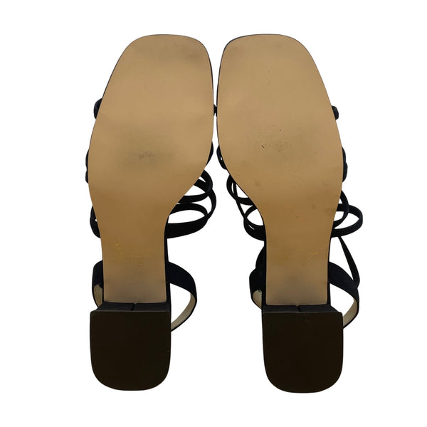 Prima Women’s Navy Strappy Block Heel Twiggy Sandals Size 8M