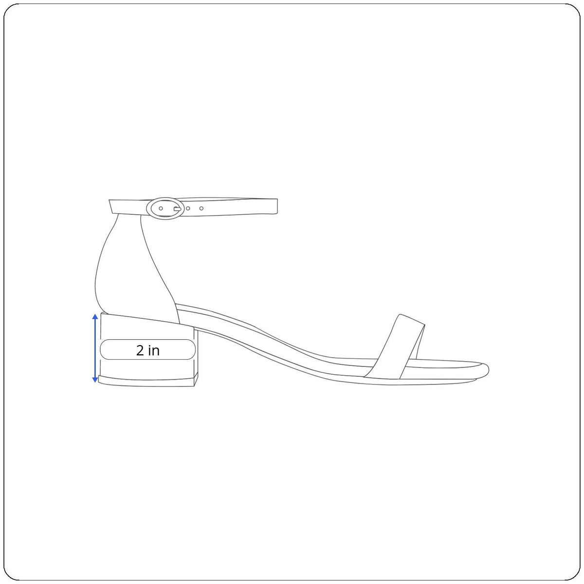 Prima Women’s Navy Strappy Block Heel Twiggy Sandals Size 8M