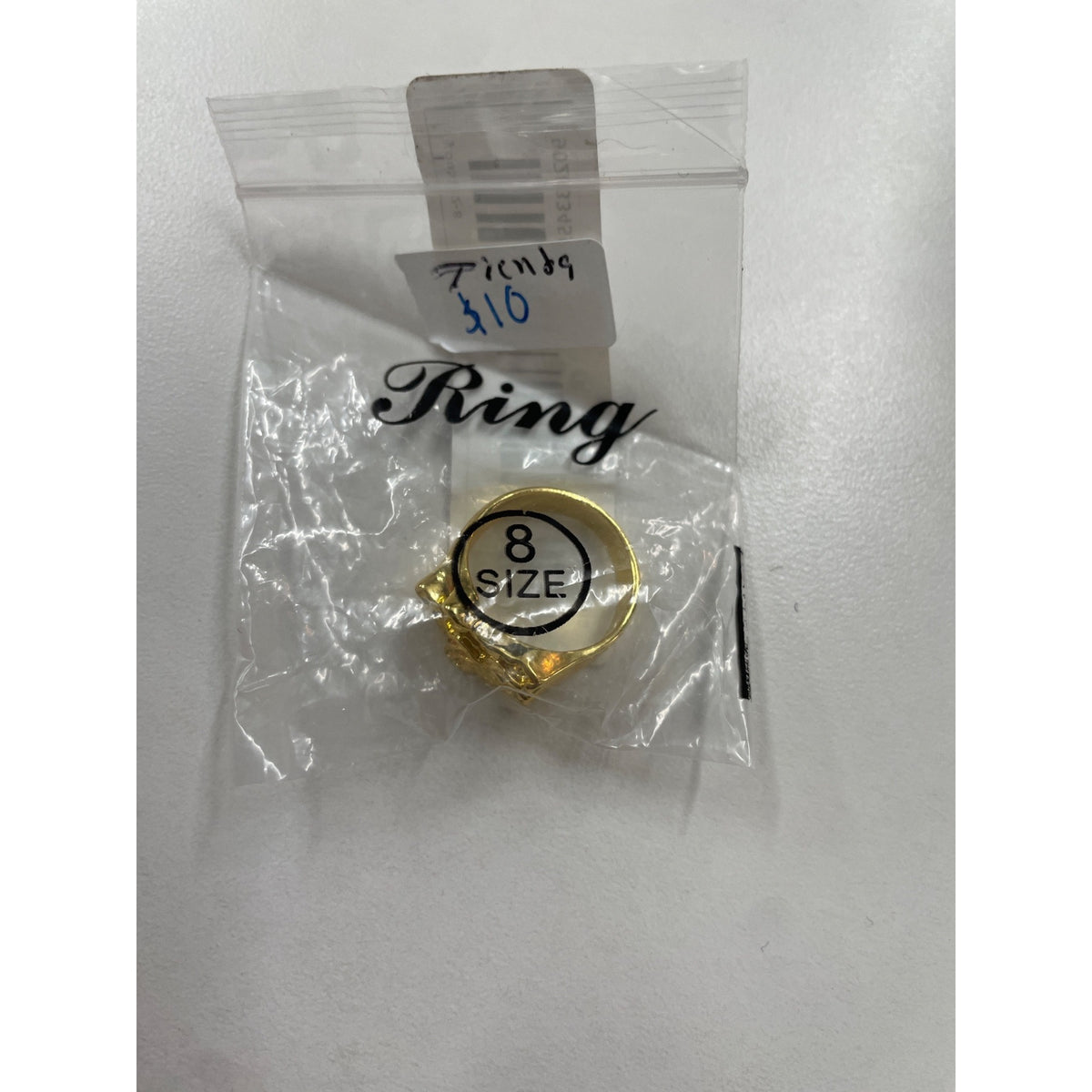 Gold Tone Womens Metal Floral Design Ring Adjustable Fit Elegant Jewelry