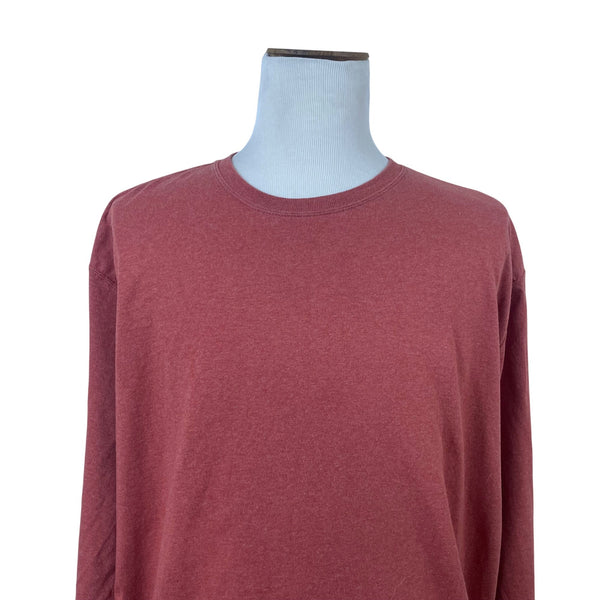 Carhartt Mens Red Cotton Long Sleeve Original Fit Logo Graphic T-Shirt 3XL