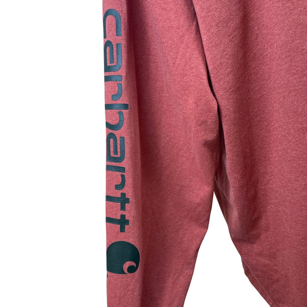 Carhartt Mens Red Cotton Long Sleeve Original Fit Logo Graphic T-Shirt 3XL