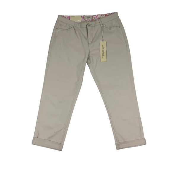 Vintage America Womens Sand Cotton/Spandex Boyfriend Pants Casual Fit Size 6/28