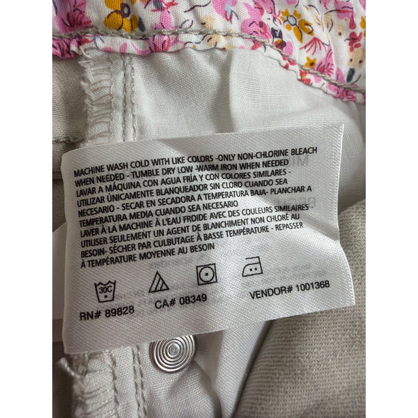 Vintage America Womens Sand Cotton/Spandex Boyfriend Pants Casual Fit Size 6/28