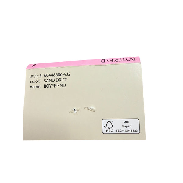 Vintage America Womens Sand Cotton/Spandex Boyfriend Pants Casual Fit Size 6/28