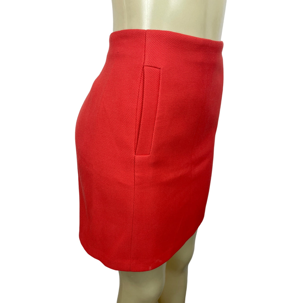 Banana Republic Women's Petite Scarlet Red Short Skirt With Pockets 4