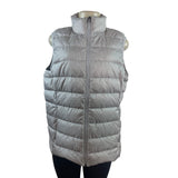 Eddie Bauer Women's Puffer Vest With Full-Zip Closure In Light Gray Size L - New