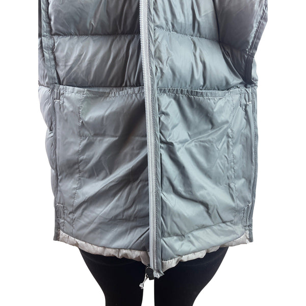 Eddie Bauer Women's Puffer Vest With Full-Zip Closure In Light Gray Size L - New
