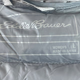 Eddie Bauer Women's Puffer Vest With Full-Zip Closure In Light Gray Size L - New