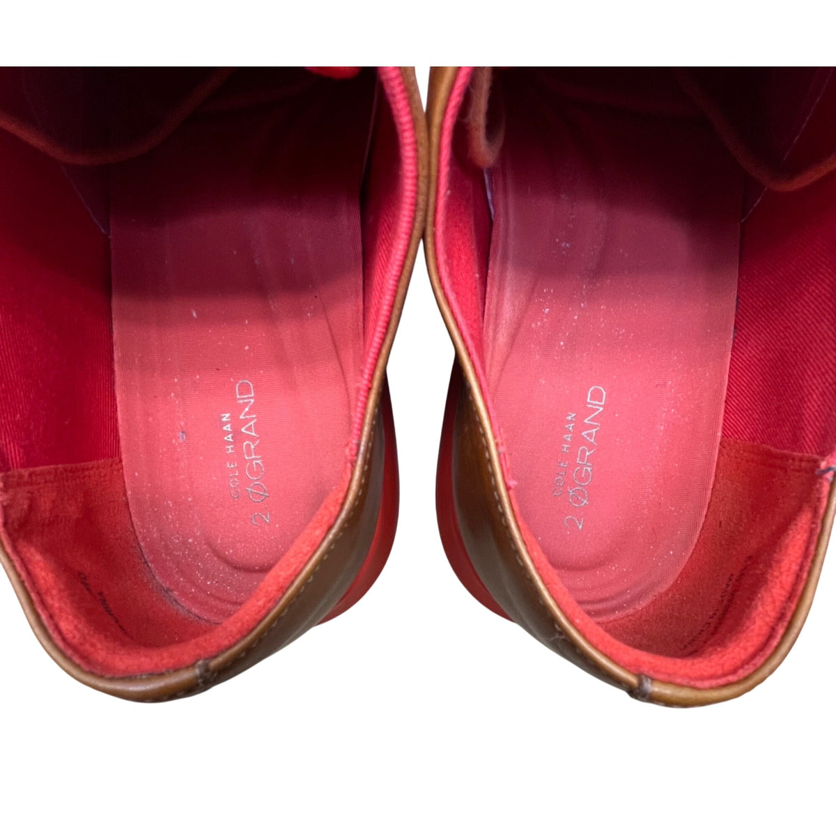 Cole Haan Men’s Brown/Red Leather Perforated Lace-Up 2.0 Grand Shoes Size 8.5