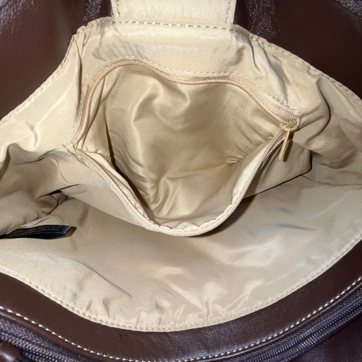 Giani Bernini Womens Brown Multi-Material Patchwork Double Straps Tote Bag