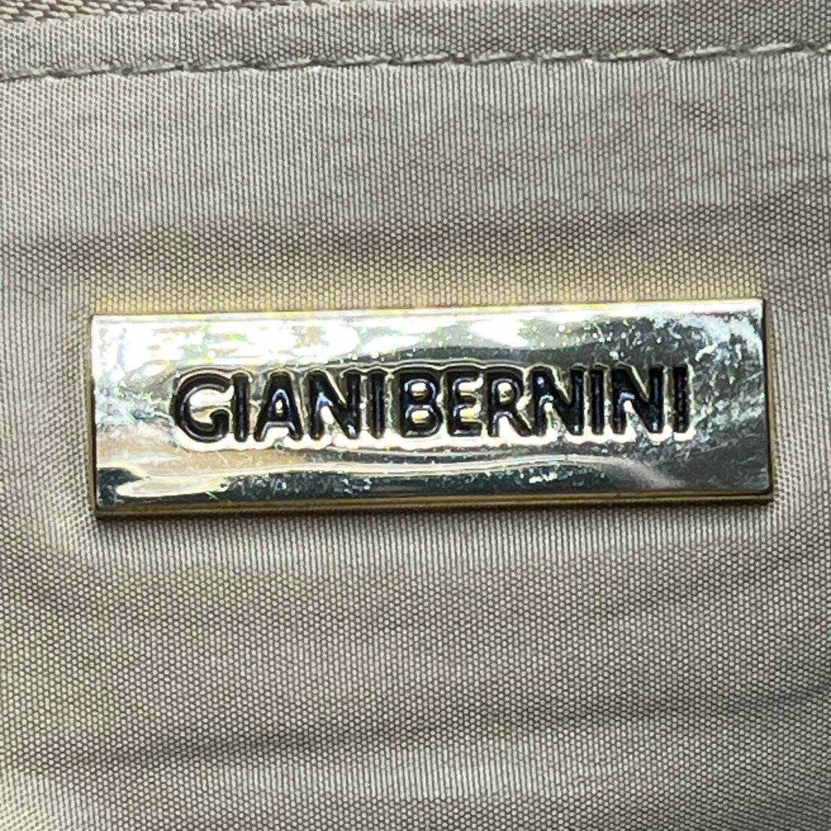 Giani Bernini Womens Brown Multi-Material Patchwork Double Straps Tote Bag