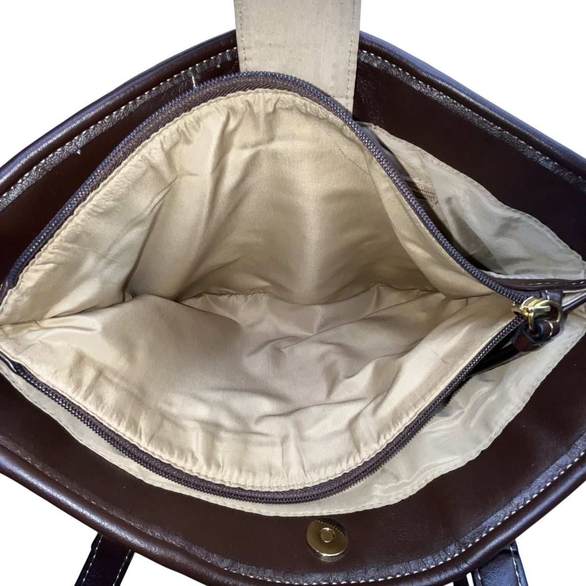 Giani Bernini Womens Brown Multi-Material Patchwork Double Straps Tote Bag