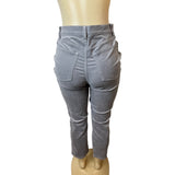 J. Crew Women's High Waist Grey corduroy Skinny Jeans Sz 28