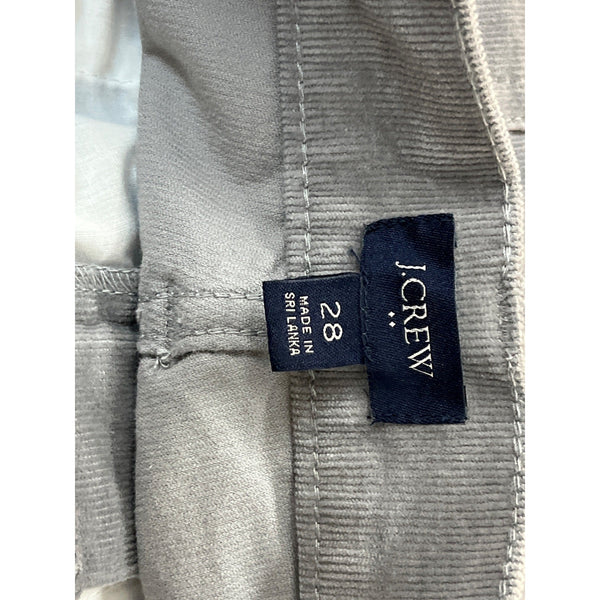 J. Crew Women's High Waist Grey corduroy Skinny Jeans Sz 28