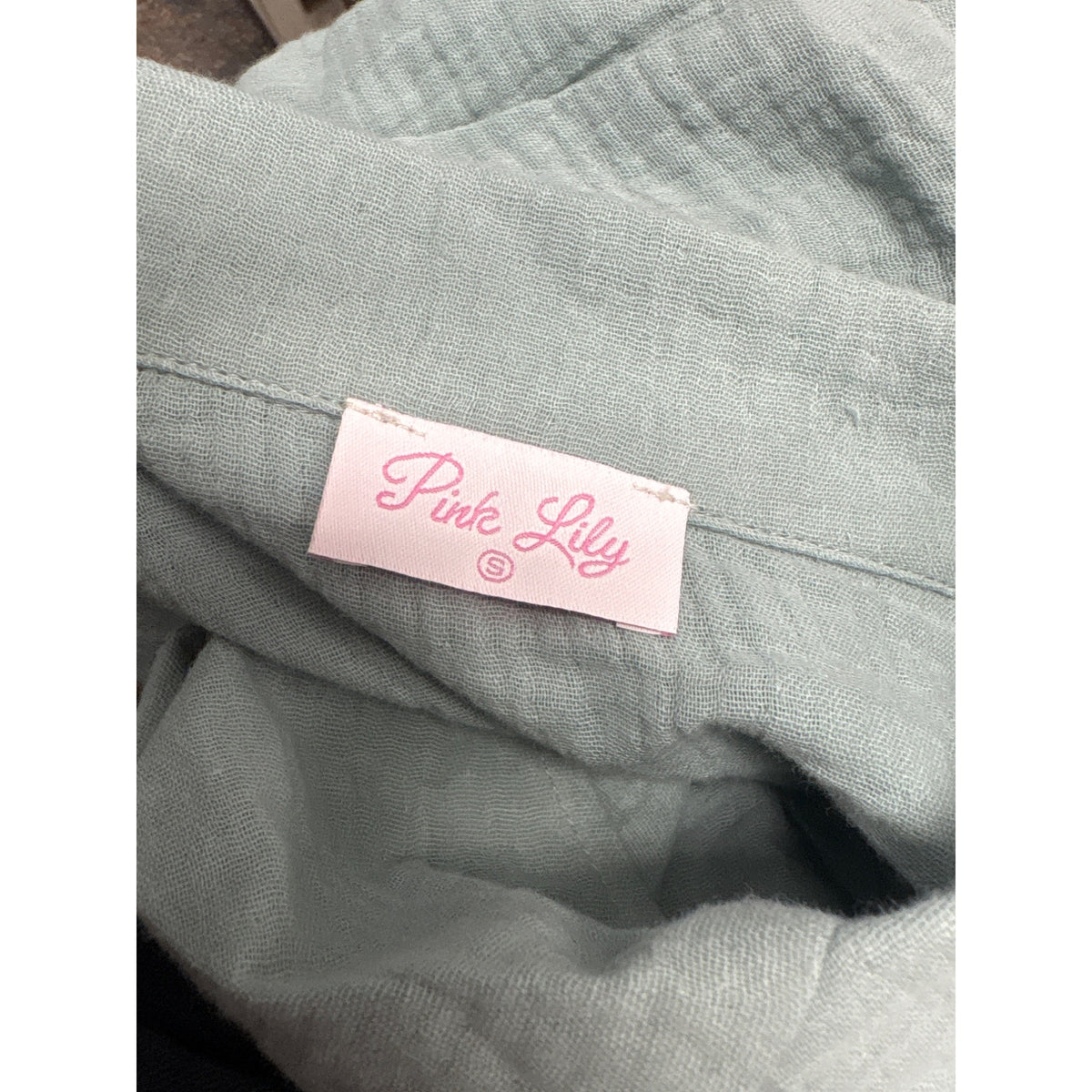 Pink Lily Women’s Green Cotton Button-Down Short-Sleeve Romper Size S Casual Outfit