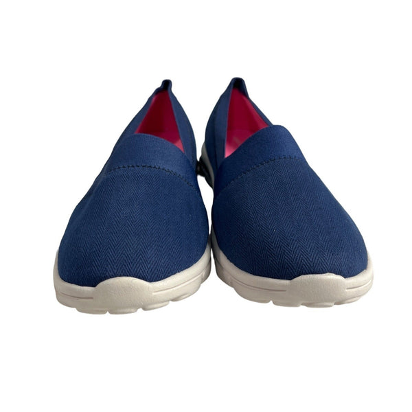 Lands End Women's Blue Pink Slip In Shoes Sz 9
