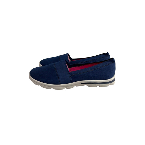 Lands End Women's Blue Pink Slip In Shoes Sz 9