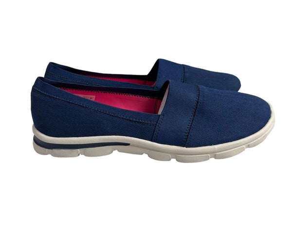 Lands End Women's Blue Pink Slip In Shoes Sz 9