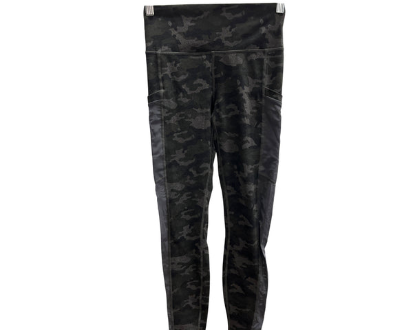 Fabletics Womens Black & Gray Camouflage Compression Powerhold Leggings XS