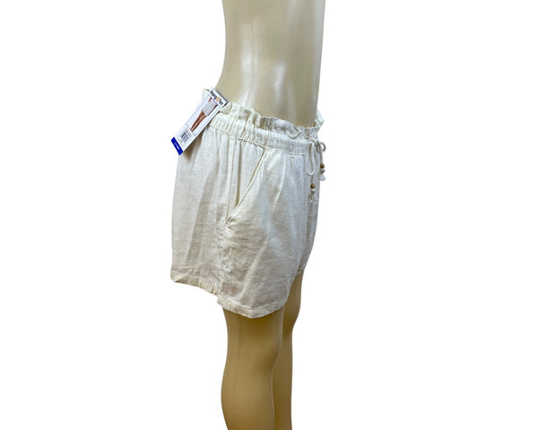 Hang Ten Women’s Cream Drawstring Shorts With Pockets Size L - New