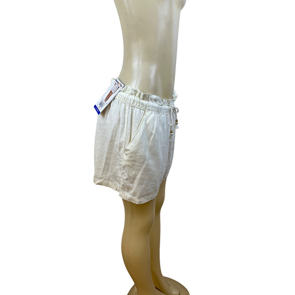 Hang Ten Women’s Cream Drawstring Shorts With Pockets Size L - New