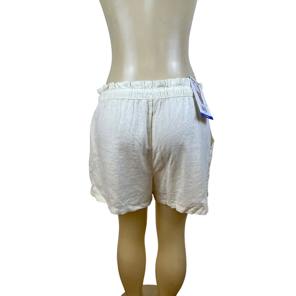 Hang Ten Women’s Cream Drawstring Shorts With Pockets Size L - New