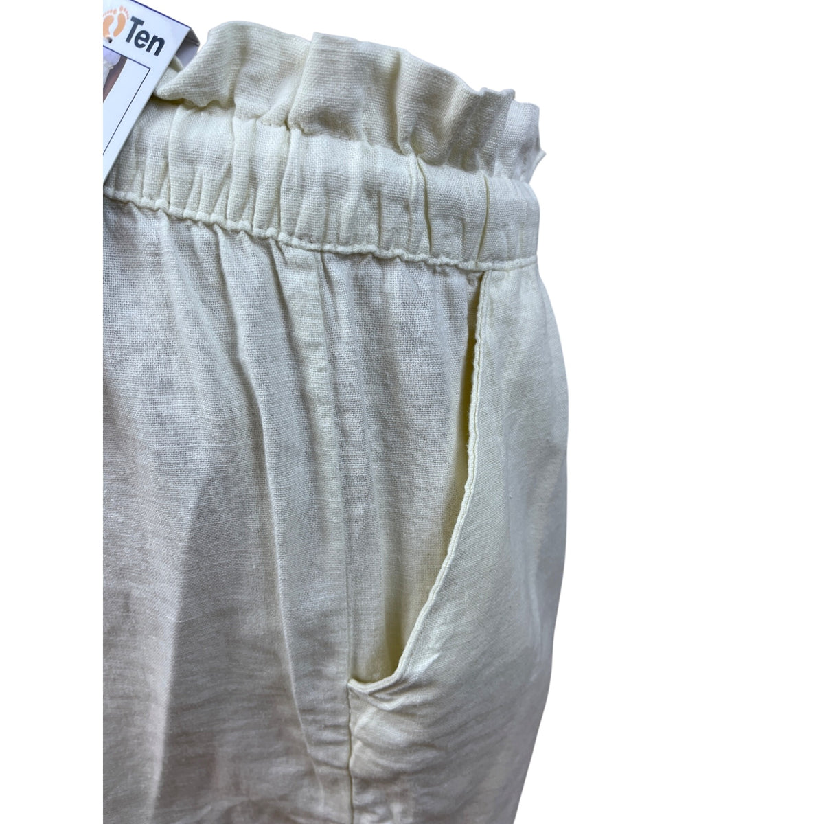 Hang Ten Women’s Cream Drawstring Shorts With Pockets Size L - New