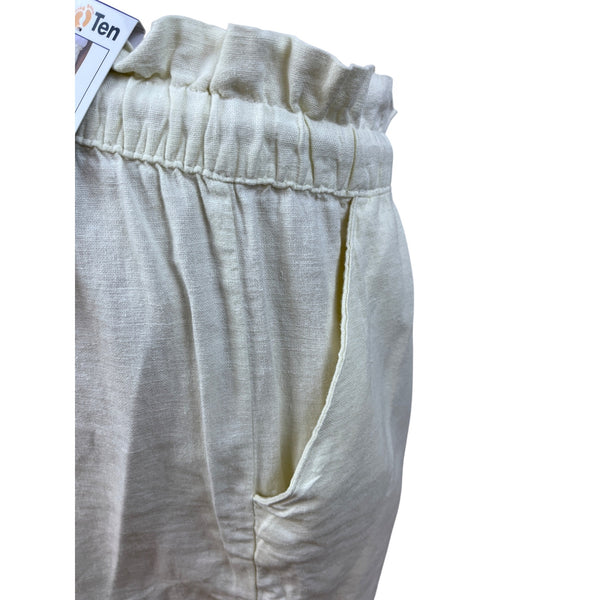 Hang Ten Women’s Cream Drawstring Shorts With Pockets Size L - New