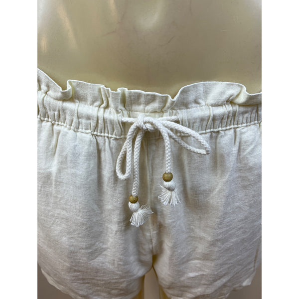 Hang Ten Women’s Cream Drawstring Shorts With Pockets Size L - New