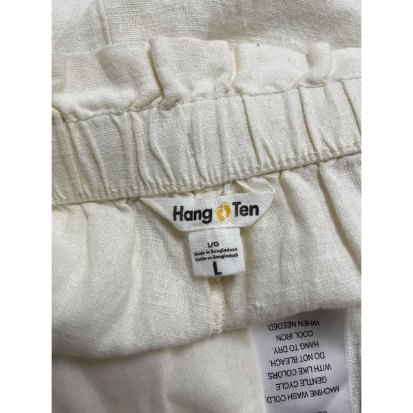 Hang Ten Women’s Cream Drawstring Shorts With Pockets Size L - New