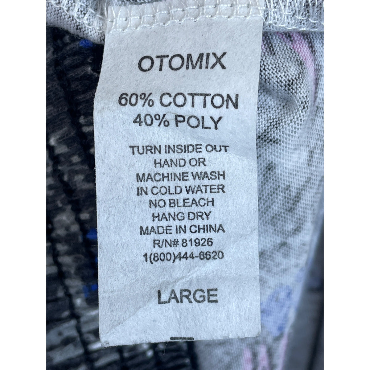 Otomix Mens Multicolor Patterned Cotton Blend Lounge Pants Size Large