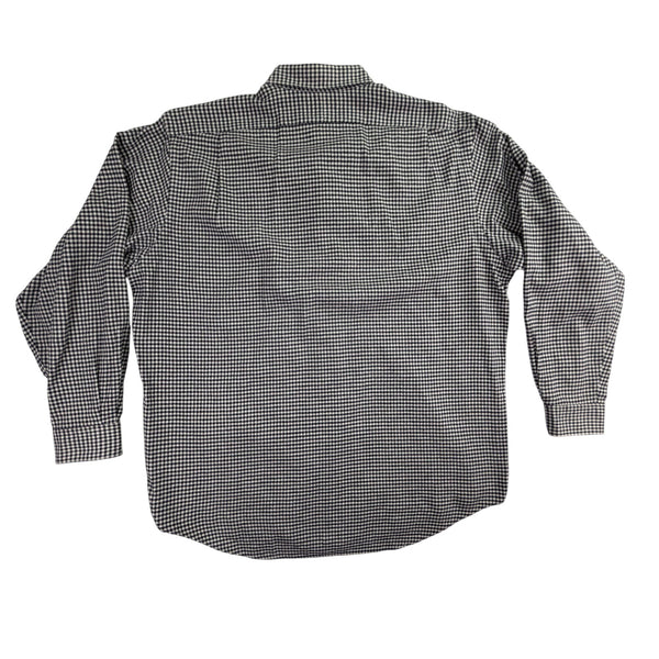 Polo Ralph Lauren Mens Black White Checkered Long Sleeve Button Up Shirt Size L
