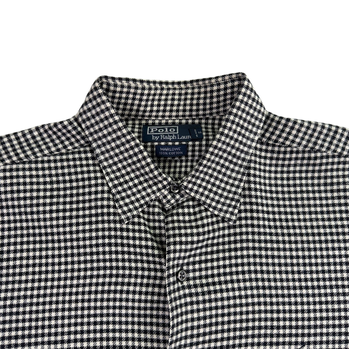 Polo Ralph Lauren Mens Black White Checkered Long Sleeve Button Up Shirt Size L