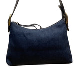 Nine West Women’s Denim With Brown Leather Strap & Gold Hardware Tote Bag Sz S