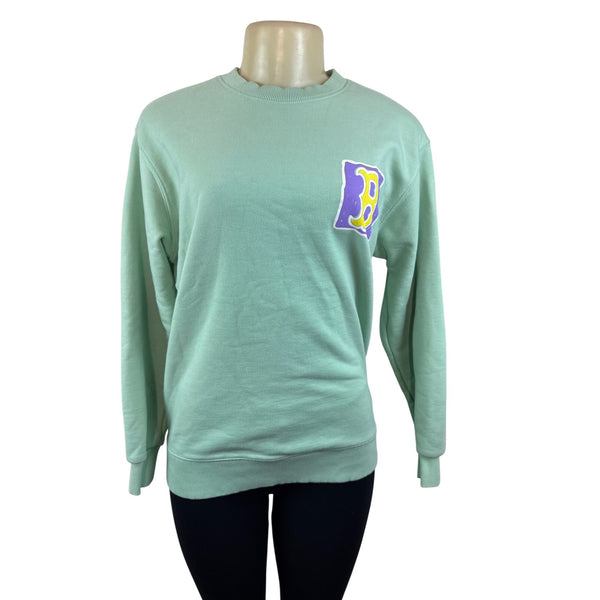 MLB Women's Mint Green Boston Red Sox Crewneck Long Sleeve Sweatshirt Sz S