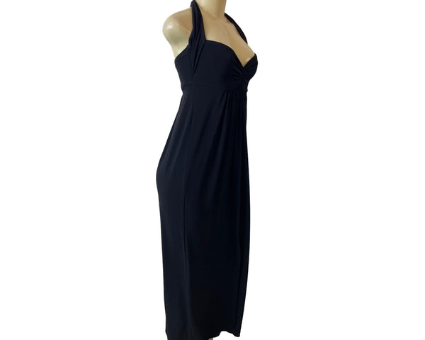 Kamalikulture Women's Black Halter Maxi Dress Size S