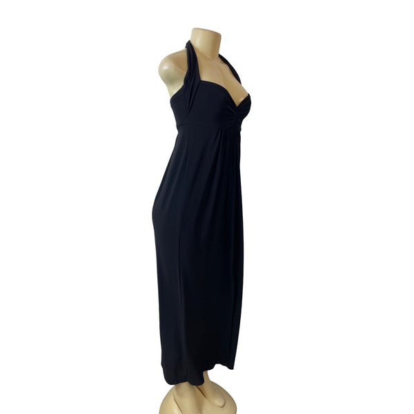 Kamalikulture Women's Black Halter Maxi Dress Size S